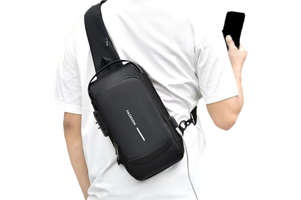 Anti Theft Crossbody Sling Bag with USB Port