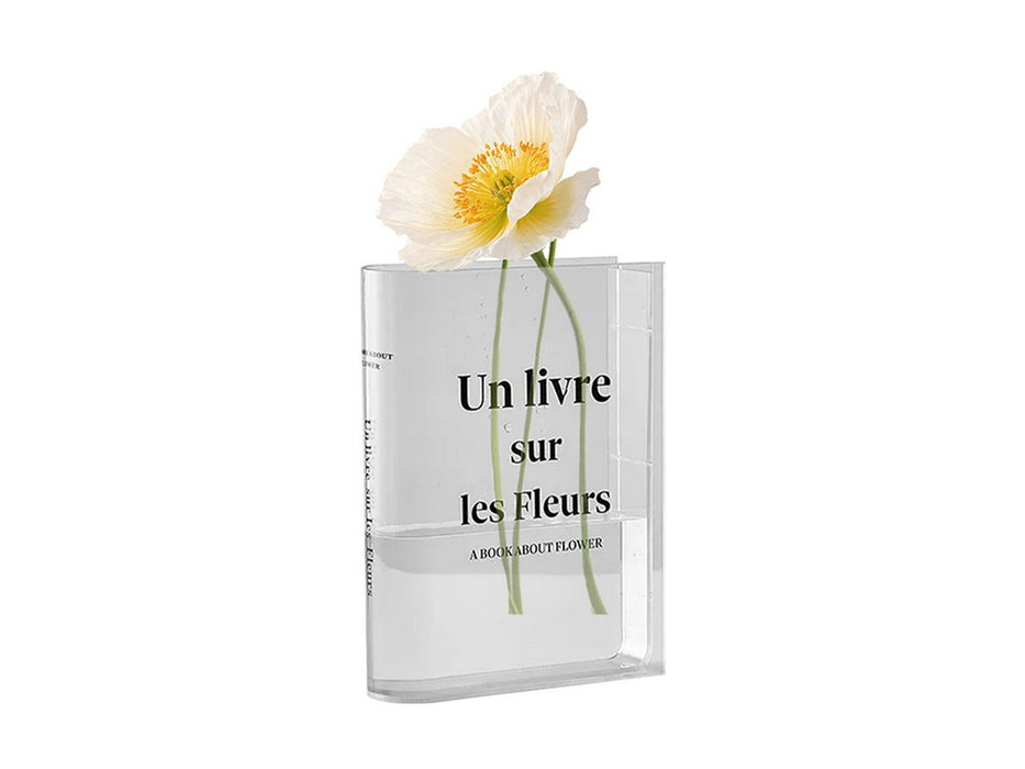 Clear Book Vase for Flowers