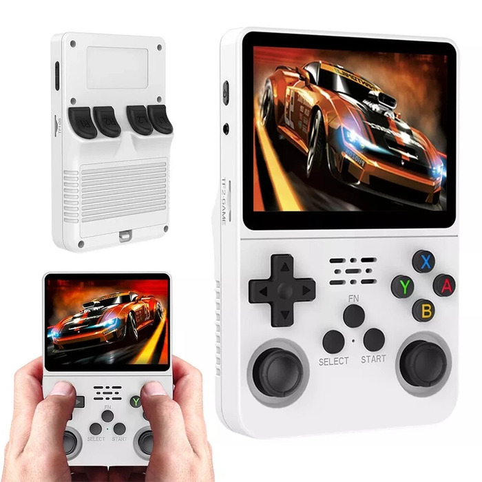 Handheld Game Console with Game Card - White