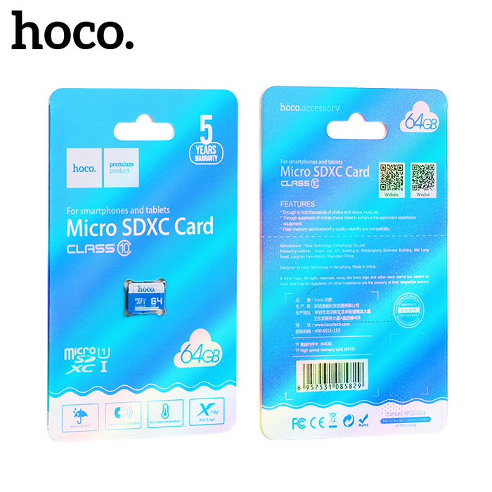 HOCO TF High Speed Memory Micro SD Card 64GB
