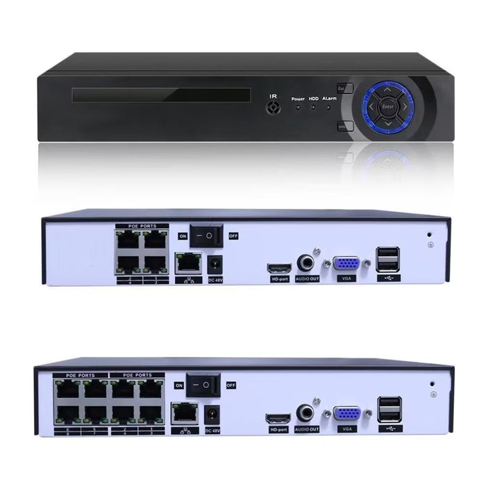 8CH POE Home Night Vision Security Camera System