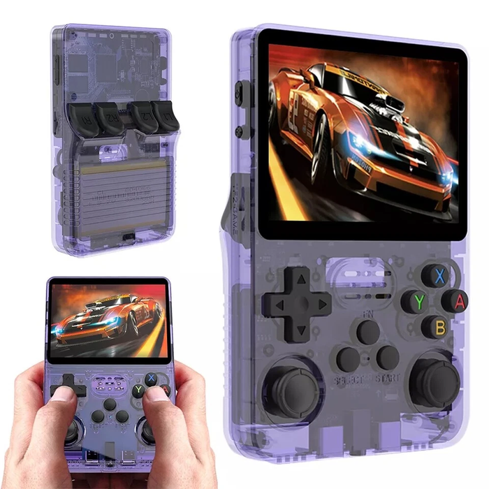 Handheld Game Console with Game Card - Purple