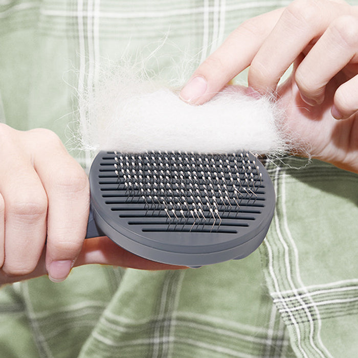 Pet Grooming Comb Shedding Hair Remove Brush-Green