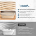 Comparison of highest quality Indonesian rattan baskets with cheaper alternatives on a white background.