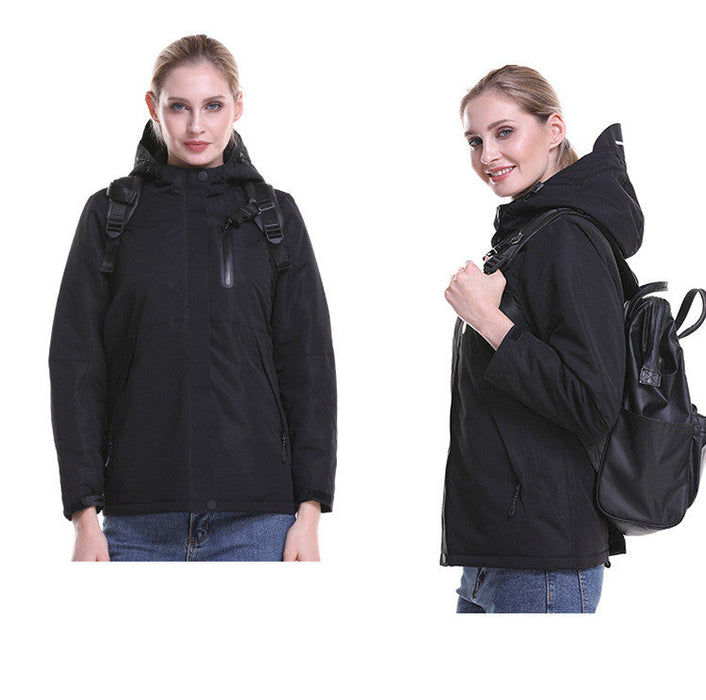 2XL Electric Heated Jacket Coat Thermal Outwear Washable Winter Warmer