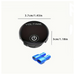 Black voltage control with power symbol and blue connectors on a white background