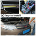 Collage of car grille installation and fuse box inspection with text 'Easy to install'.