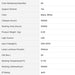 Product specifications table with various attributes listed.