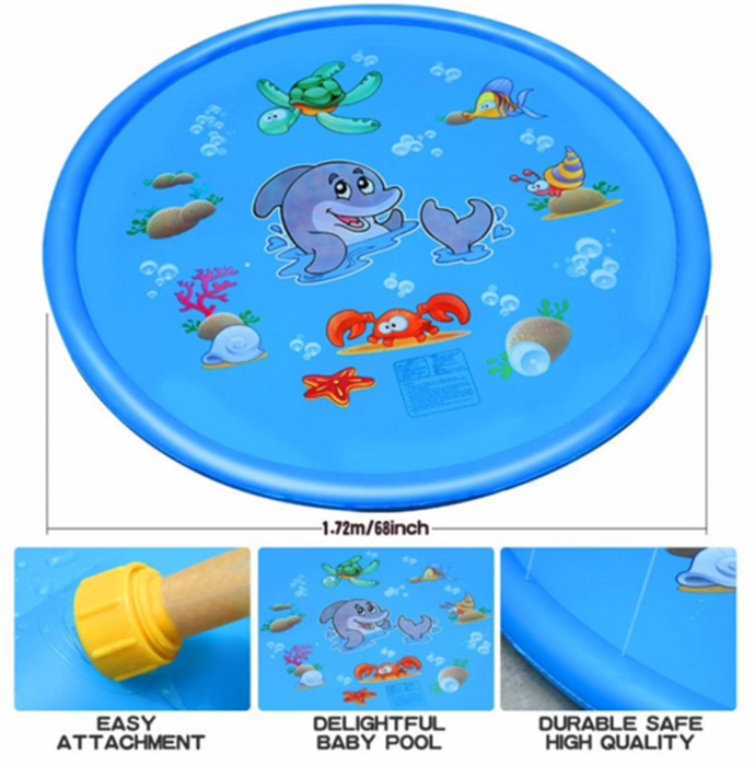 170cm Inflatable Spray Splash Water Mat Outdoor Pool