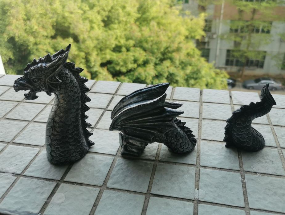 Dragon Garden Statue Decor Gothic Resin Ornament for Outdoor Decor