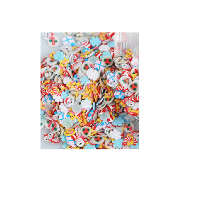 1000x 3D Santa Slice Clay Nail Art Tip Sticker Decoration DIY