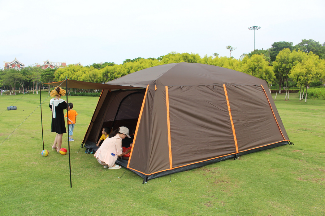 Camping Tent 8-12persons 430x305x203cm Coffee