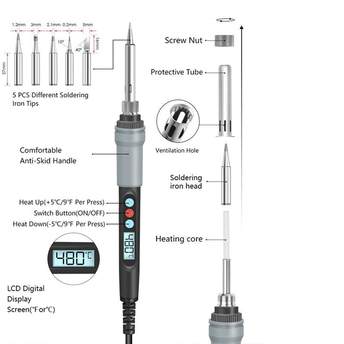 90W Soldering Iron Kit