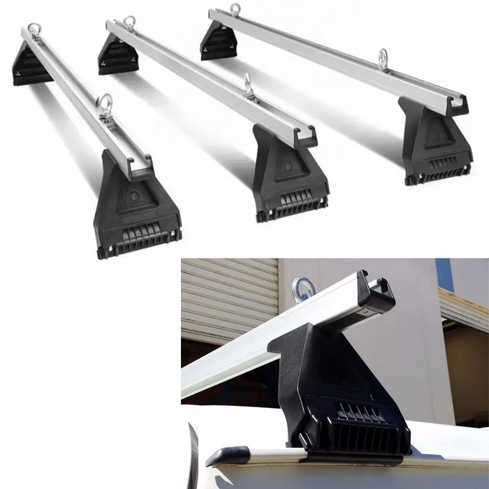 Set of 3 Heavy Duty Roof Racks Suitable for Toyota Hiace 2007-2019