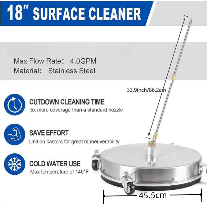 18" Pressure Washer Surface Cleaner