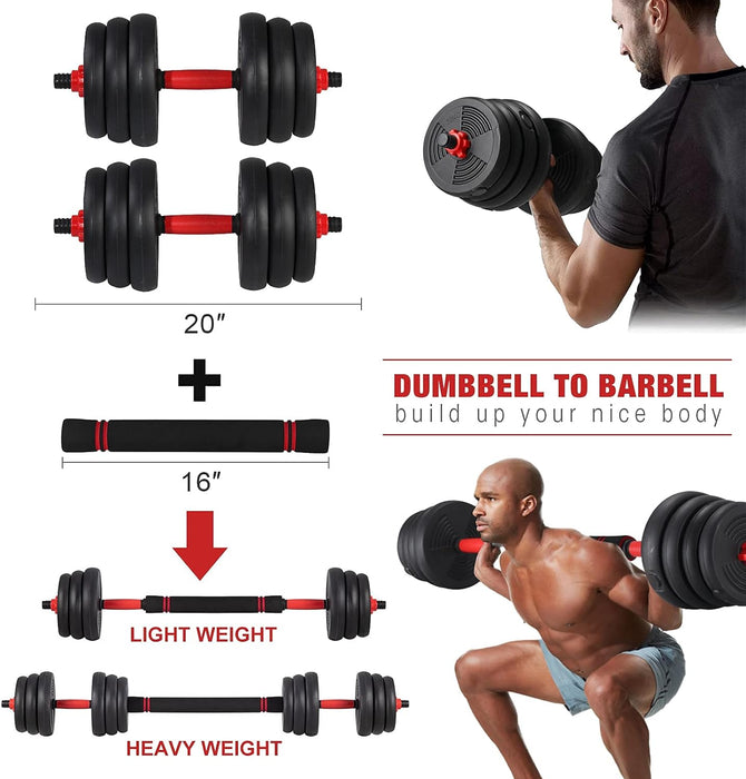 4 in 1 Adjustable Dumbbell Kettlebell Set