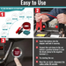 Instructions for using a car jump starter with a graphic of the product and step-by-step guide.