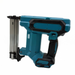 Blue and black nail gun on a white background