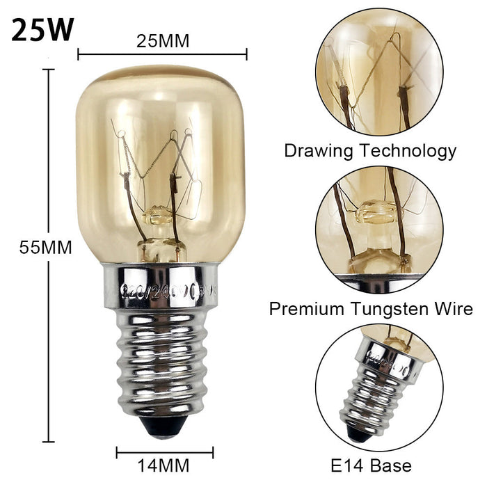 5Pcs E14 25W Himalayan Salt Lamp Globe Bulbs Replacement