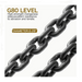 Black chain with G80 level and diameter 0.28 on a white background
