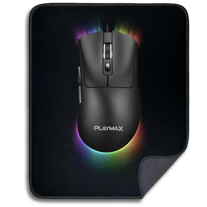 Playmax Black RGB Gaming Mouse and Mouse Mat Combo