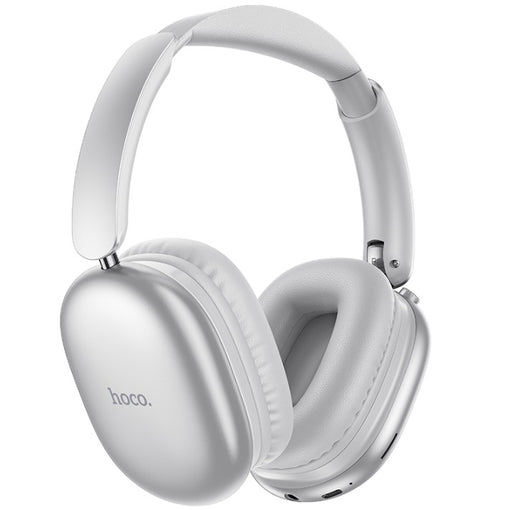 Hoco Active Noise Cancelling Bluetooth Headphones Silver w 90 Hours Battery Life