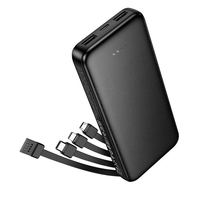 Titan PowerUp 10000mAh Power Bank with 4 Built-In Cables