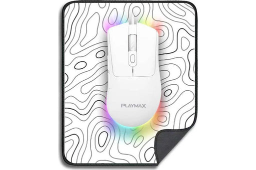 Playmax White RGB Gaming Mouse and Mouse Mat Combo