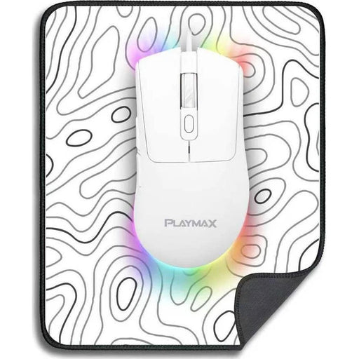 Playmax White RGB Gaming Mouse and Mouse Mat Combo