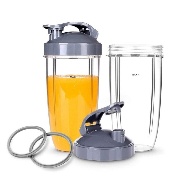 6pcs 32oz Cups & Resealable Lids & Gaskets Set for NutriBullet 900W/600W