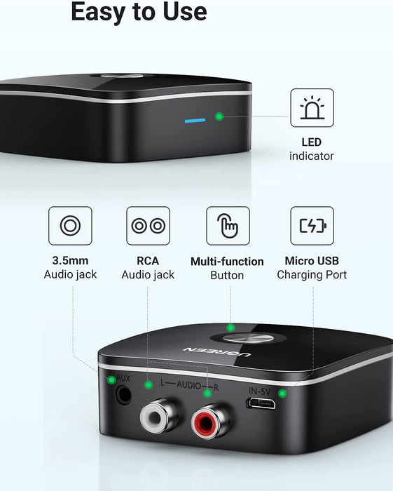 UGREEN Bluetooth 5.0 Receiver APTX