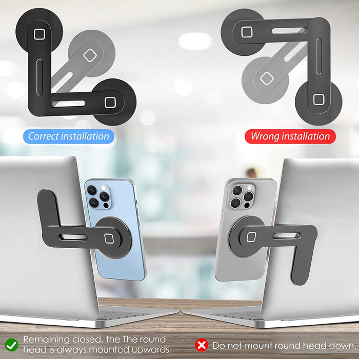 New Magnetic Laptop Phone Holder Gray