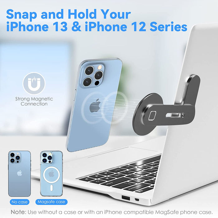 New Magnetic Laptop Phone Holder Gray