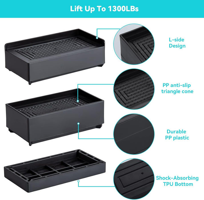 4Pcs Furniture Risers 7.5cm