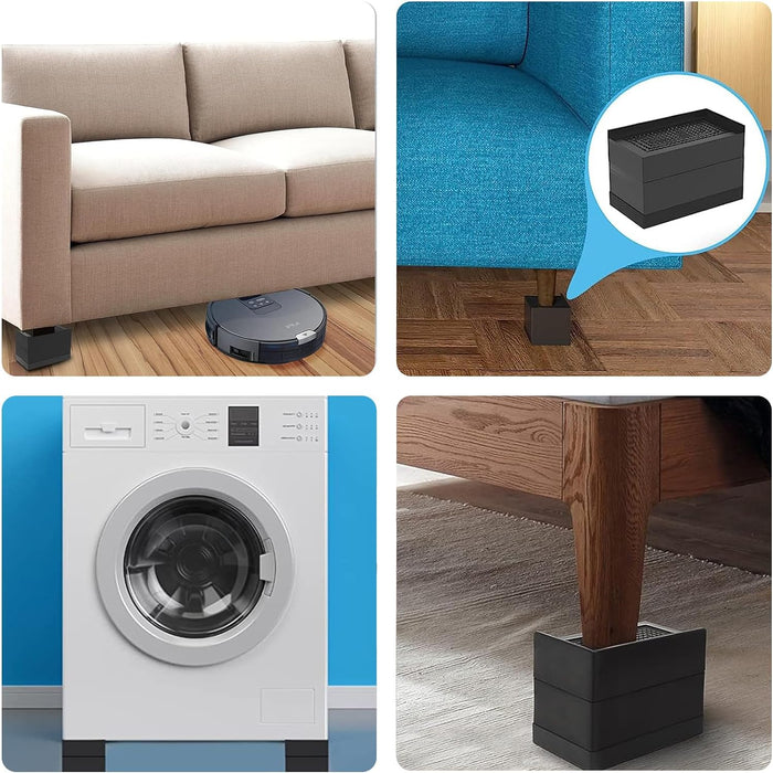 4Pcs Furniture Risers 7.5cm