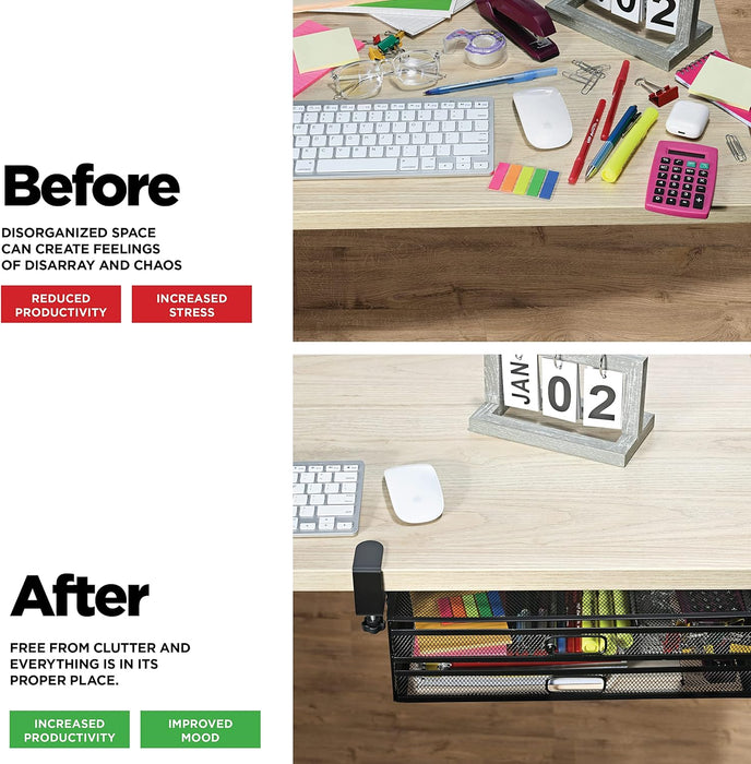 Under Desk Drawer Organizer