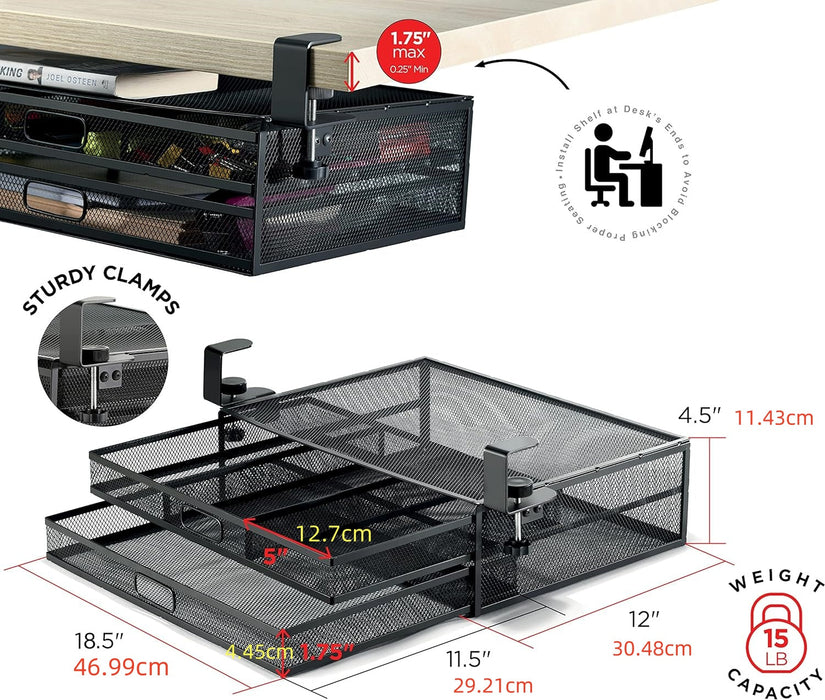 Under Desk Drawer Organizer