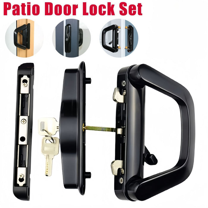 Patio Sliding Door Handle Set with Lock