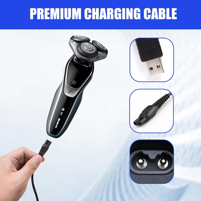 15V USB Charger Cable for Philips HQ8505 Shavers & Norelco OneBlade