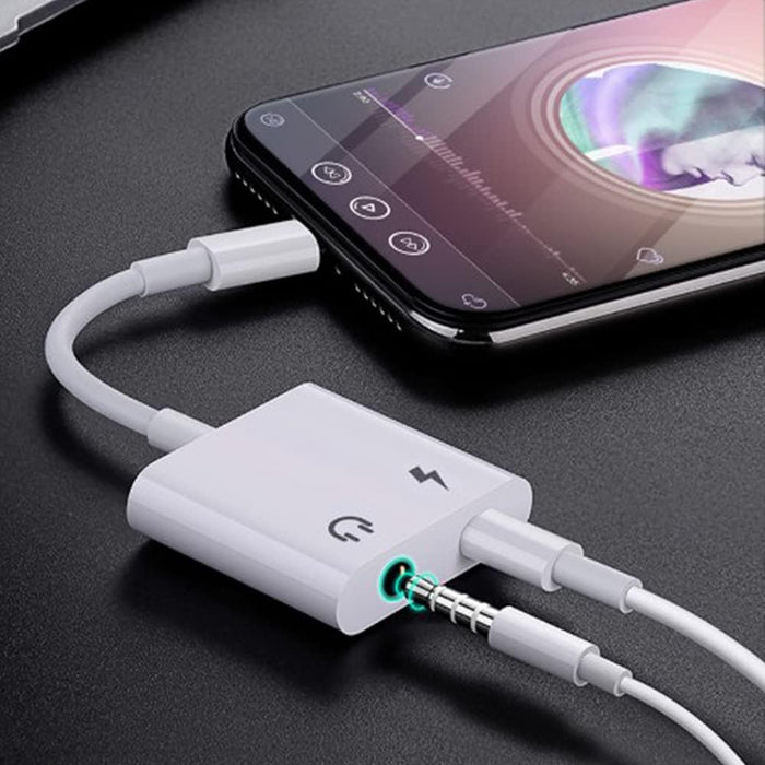 2 in 1 Dual Lightning Audio Charge Adapter