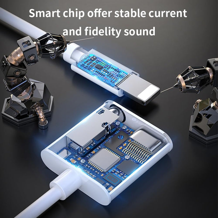 2 in 1 Dual Lightning Audio Charge Adapter