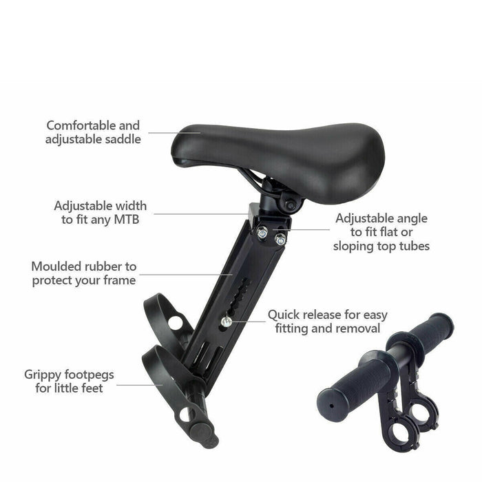 Front Mounted Child Bike Seat with Handlebar for Mountain Bikes