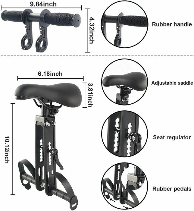 Front Mounted Child Bike Seat with Handlebar for Mountain Bikes