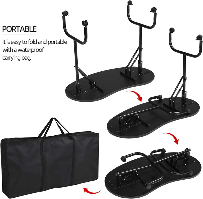 Folding Manicure Table Black