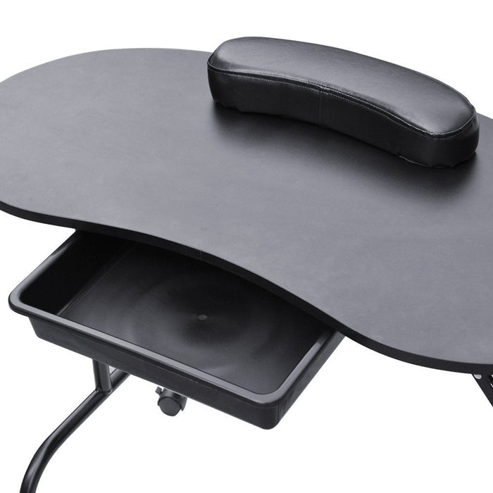 Folding Manicure Table Black