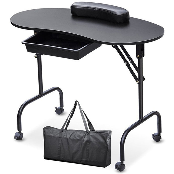 Folding Manicure Table Black