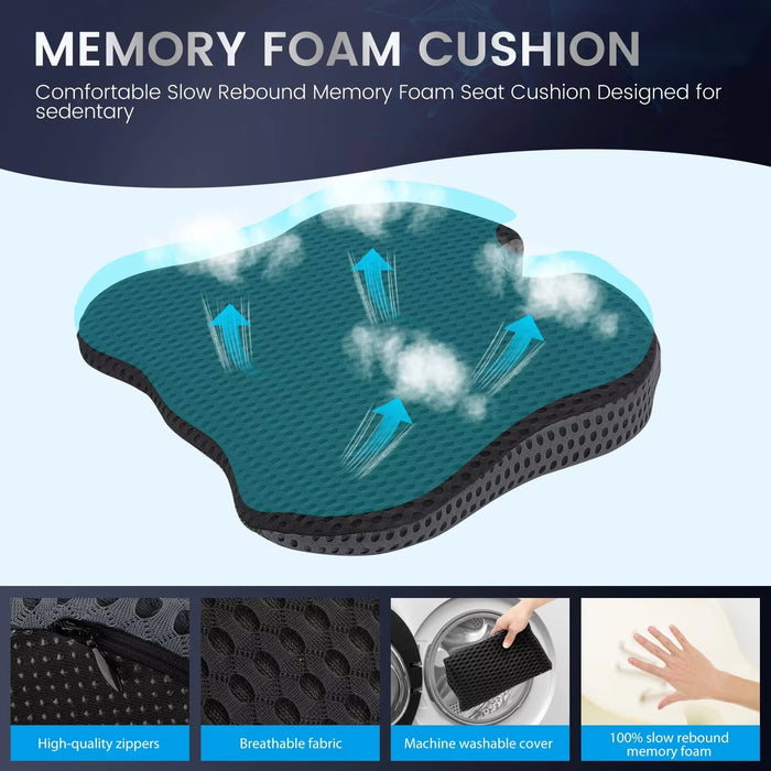 Universal Car Office Memory Foam Seat Cushion