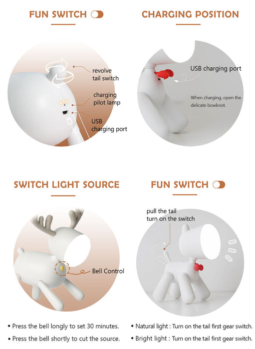 Led Night Light Rechargable Lamp