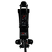Black car jack with digital display on a white background