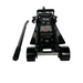 Black car jack with handle on a white background